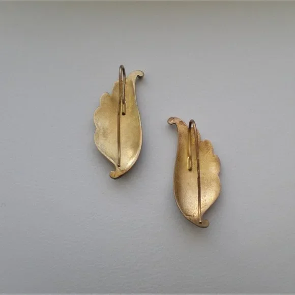 Vintage LARGE NEW OLD STOCK Russian USSR Sterling Silver Enamel Dangle Earrings